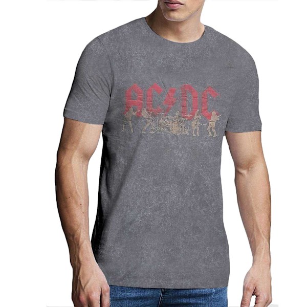 AC/DC Unisex Vuxen Silhouette T-Shirt L Charcoal Grey Charcoal Grey L