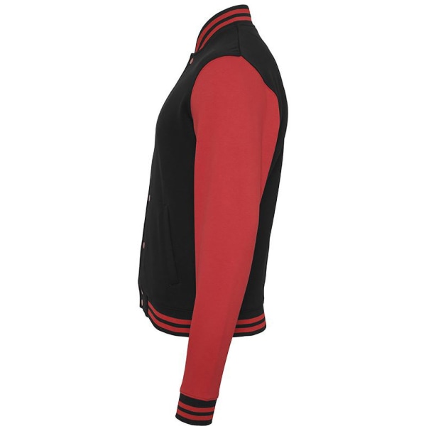 Bygg ditt varumärke Män Sweat College Jacka XL Svart/Röd Black/Red XL