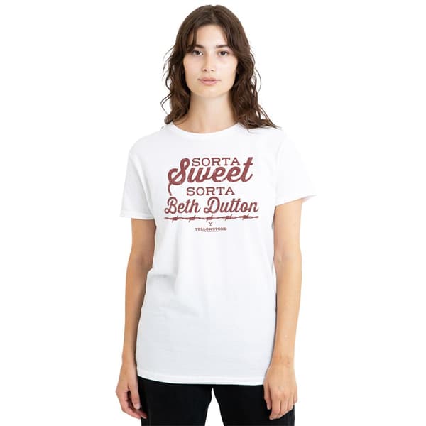 Yellowstone Dam/Dam Sorta Sweet Sorta Beth Dutton T-shirt White S