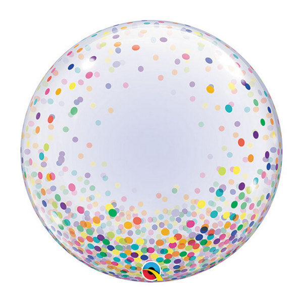 Qualatex Deco Bubble Confetti Ballong 2ft 2ft Flerfärgad Multicoloured 2ft