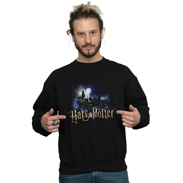 Hary Potter Hogwarts Slott Sweatshirt L Svart Black L