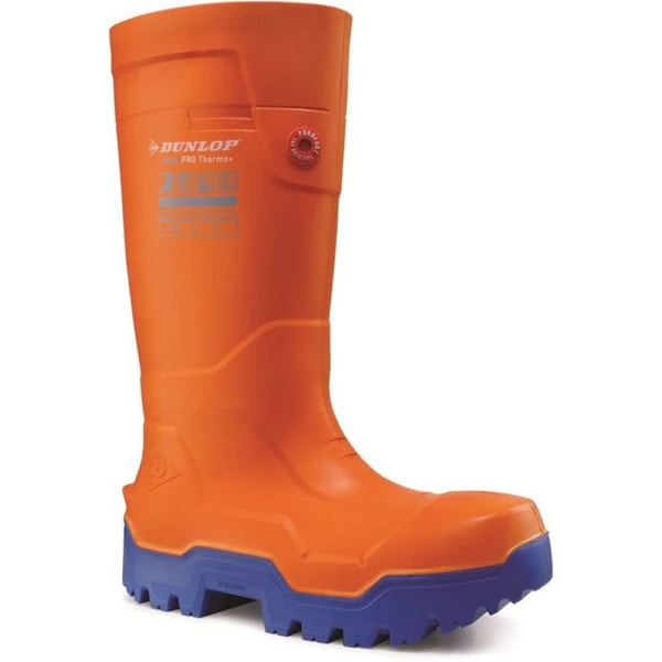 Dunlop Unisex Adult FieldPro Thermo+ säkerhetsstövlar för Wellington 8 Orange 8 UK