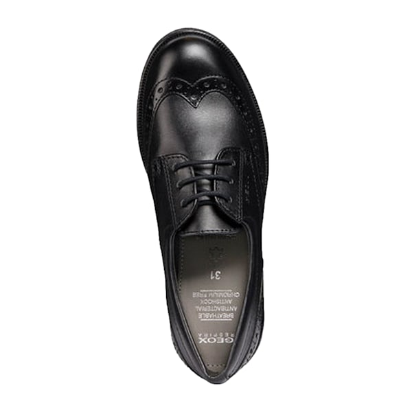 Geox J Agata D Flickor Läder Snörskor 1 UK Svart Black 1 UK