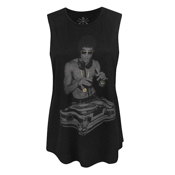 BNA78 Dam/Kvinnor Gung Fu Scratch Bruce Lee Tank Top M Svart Black M