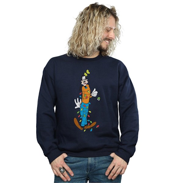 Disney Goofy Julbelysning Sweatshirt L Marinblå Navy Blue L