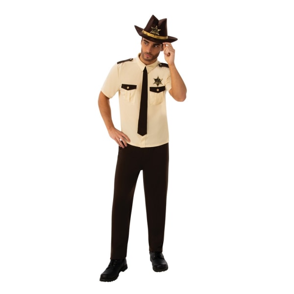 Bristol Novelty Mens US Sheriff Costume XL Vit/Svart/Guld White/Black/Gold XL