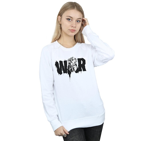 Marvel Dam/Kvinnor Avengers Infinity War Fist Sweatshirt M Vit White M