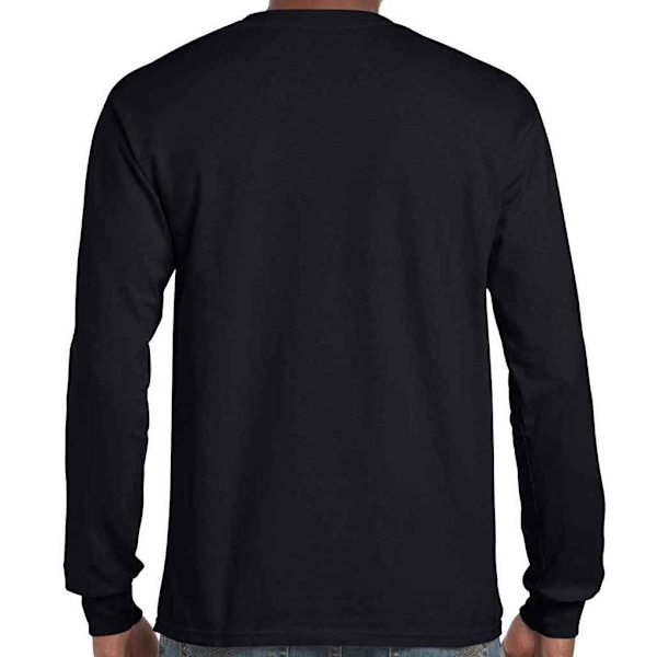 Gildan Unisex Adult Ultra Cotton Long-Sleeved T-Shirt M Black Black M