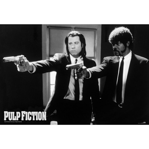 Pulp Fiction Guns Poster One Size Svart/Vit Black/White One Size