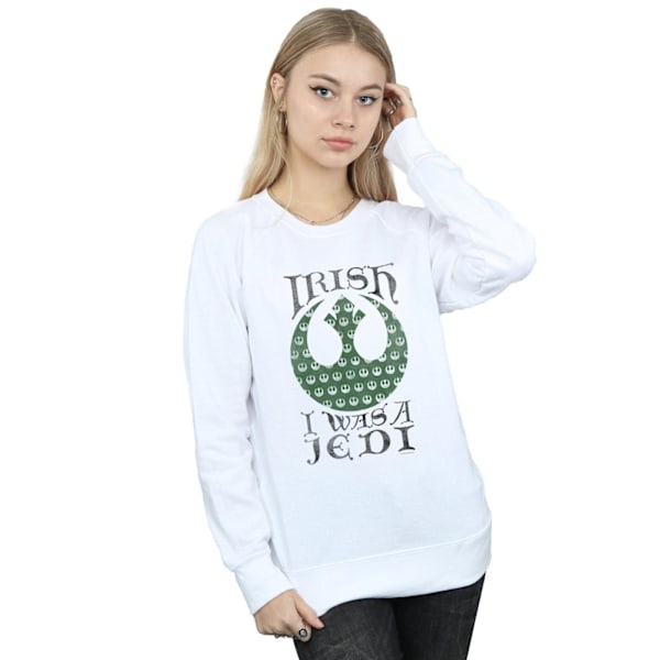 Star Wars Dam/Damer Irish I Was A Jedi Sweatshirt L Vit White L