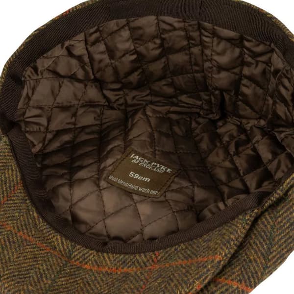 Jack Pyke Herr Tweed Flat Cap 59cm Brun Brown 59cm