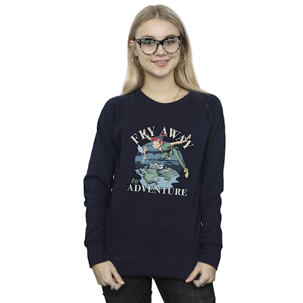 Disney Dam/Damer Peter Pan Fly Away To Adventure Sweatshirt Navy Blue XXL