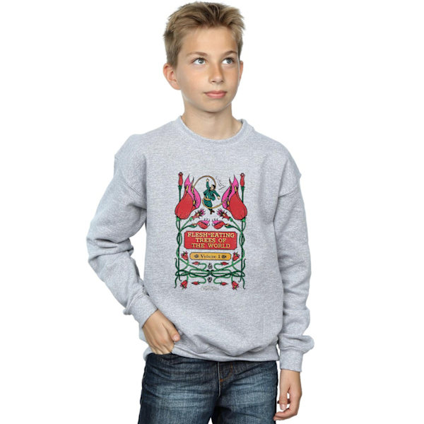 Fantastiska vidunder Pojkar köttätande träd Sweatshirt 9-11 år Sports Grey 9-11 Years