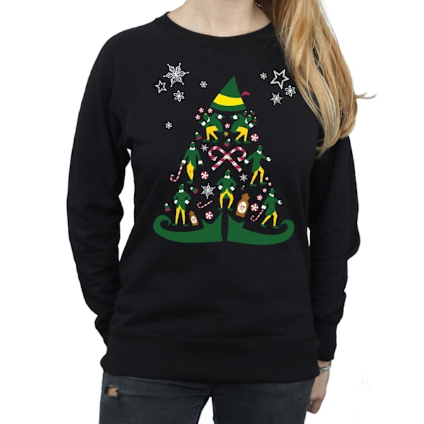 Elf Dam/Damer Julgran Sweatshirt M Svart Black M