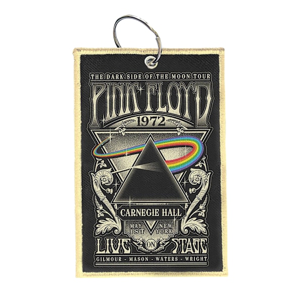 Pink Floyd Carnegie Hall Dubbelsidig Patch Nyckelring En Storlek Bl Black/Cream One Size