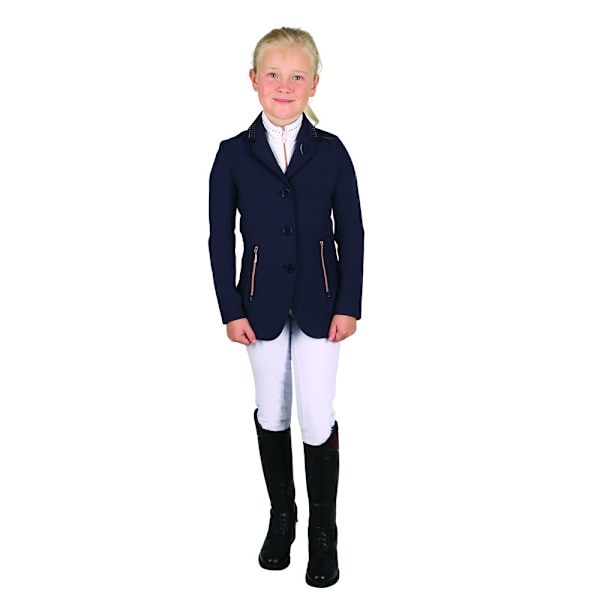 HyFASHION Barn/Barn Roka Royal Diamante Show Jumping Jacke Navy/Rose Gold 9-10 Years