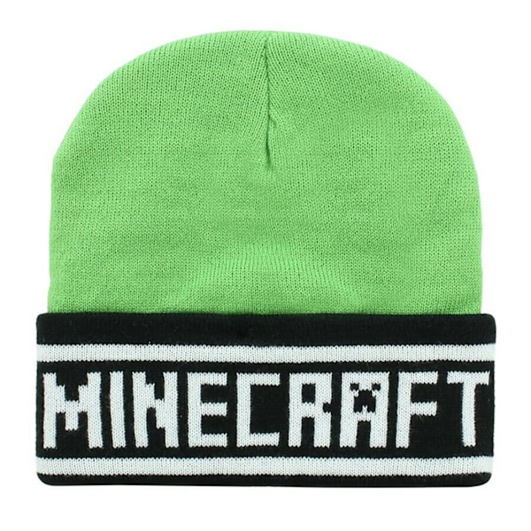 Minecraft Face Creeper Beanie One Size Grön/Svart Green/Black One Size