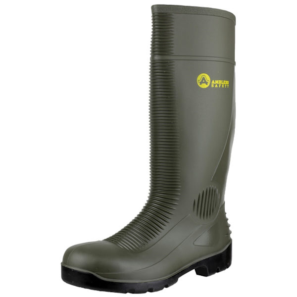 Amblers Steel FS100 Säkerhetsstövlar i PVC för Herrar, 38 EUR, Gröna Green 38 EUR