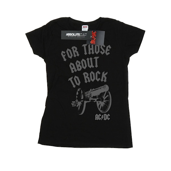 AC/DC Dam/Kvinnor För Dem Som Ska Rocka Kanon Bomull T-shirt Black S