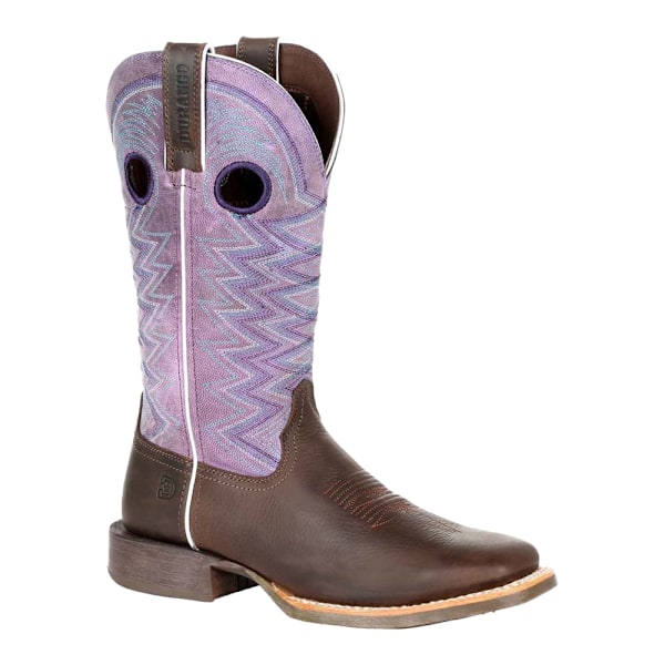 Durango Dam/Damer Lady Rebel Pro Cowboy-stövlar i fullnarvläder Dark Earth/Amethyst 4 UK
