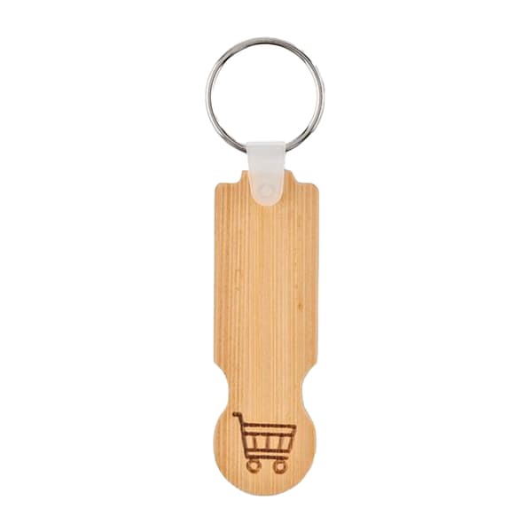 MidOcean Compras Bambu Shoppingvagn Nyckelring One Size Trä Wood One Size