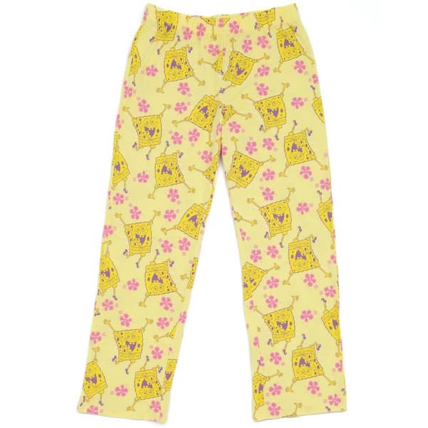 SvampBob Fyrkant Dam/Flickor Sovstund Lång Pyjamas Set S Pink/Yellow S