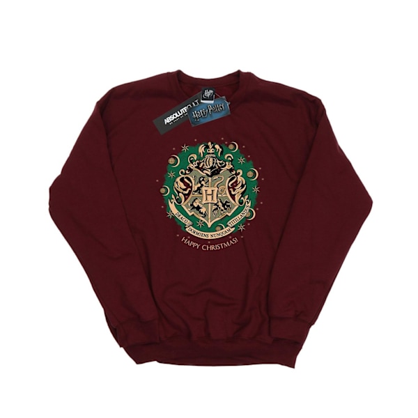 Harry Potter Julkrans Sweatshirt för Män L Burgundy Burgundy L