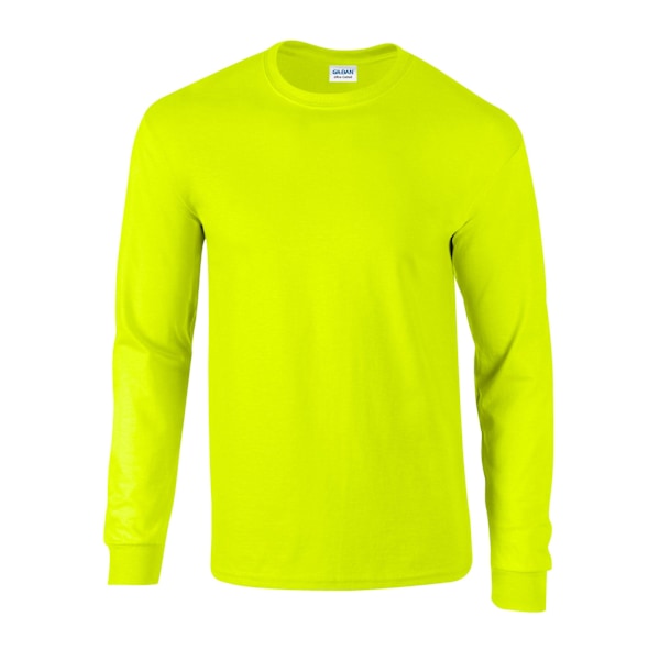 Gildan Unisex Vuxen Ultra Plain Bomull Långärmad T-shirt L S Safety Green L