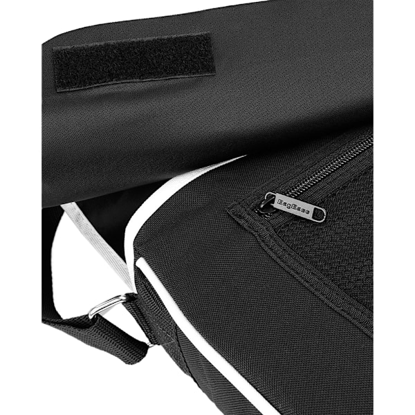 Bagbase Retro Justerbar Messenger Bag (12 Liter) One Size Bla Black/White One Size