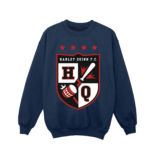 Justice League Girls Harley Quinn FC Pocket Sweatshirt 3-4 år Navy Blue 3-4 Years