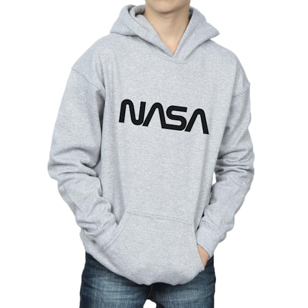 NASA Boys Modern Logo Hoodie 5-6 år Sports Grey Sports Grey 5-6 Years