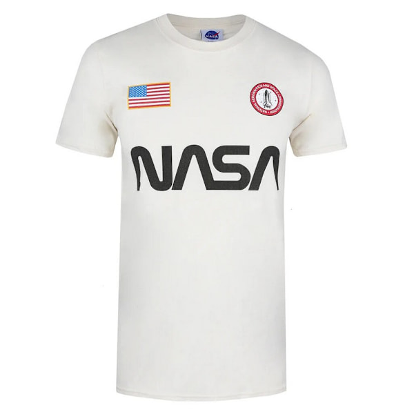 NASA herr Badge bomull T-shirt XXL natur Natural XXL