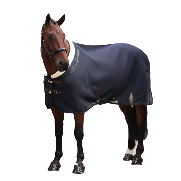 Shires Deluxe Standard-Neck Air Motion Horse Cooler Rug 5´ Marinblå Navy 5´