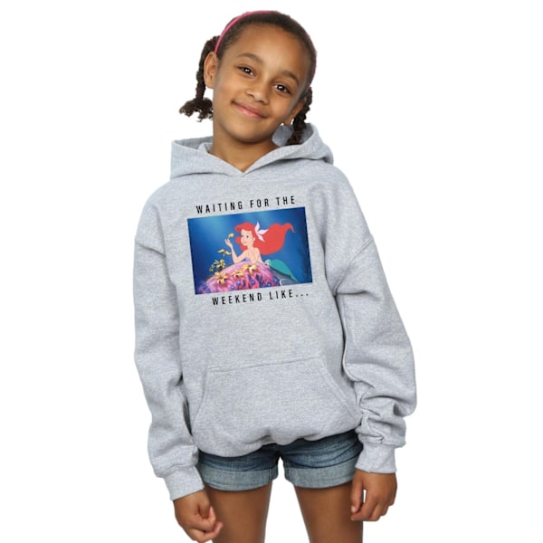 Disney Princess Girls Ariel Väntar På Helgen Hoodie 12-1 Sports Grey 12-13 Years