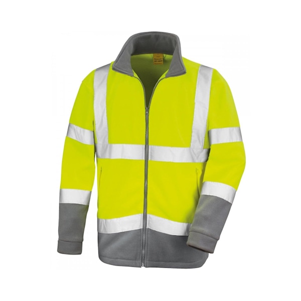 Result Herr Hi-Vis Microfleece Säkerhetsjacka 4XL Fluro Gul Fluro Yellow 4XL