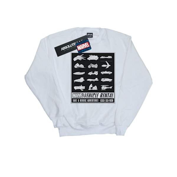 Marvel Boys Vehicle Rental Sweatshirt 7-8 år Vit White 7-8 Years