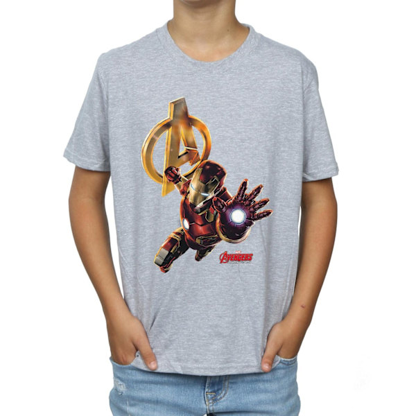 Marvel Boys Iron Man Pose T-shirt 9-11 år Sports Grey Sports Grey 9-11 Years