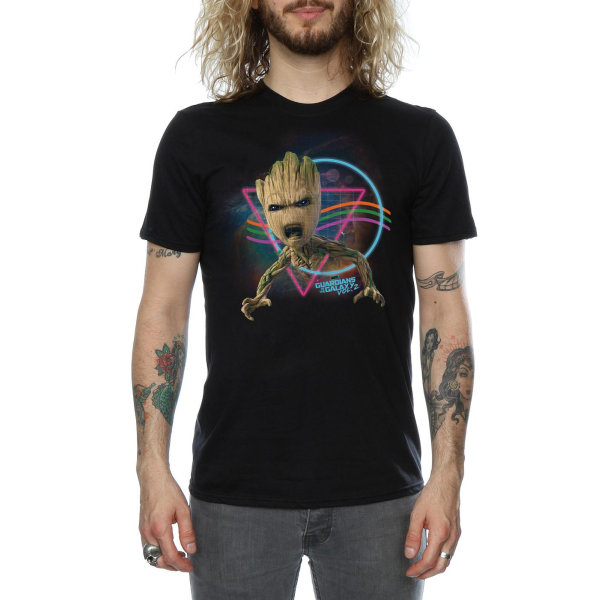 Guardians Of The Galaxy Mens Baby Groot Neon Bomull T-Shirt L B Black L