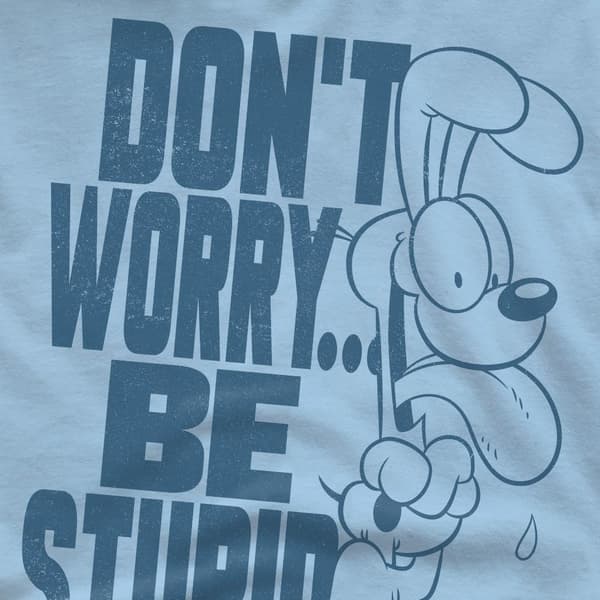 Garfield Herr Don't Worry T-shirt M Ljusblå Light Blue M
