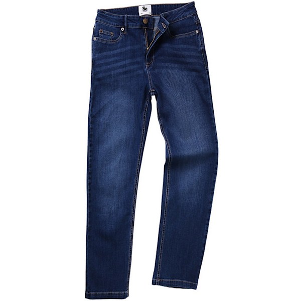 AWDis So Denim Dam/Damer Katy Raka Jeans 8L Mörkblå W Dark Blue Wash 8L