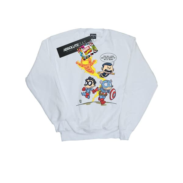 Marvel Comics Pojkar Avengers Invaders Tecknad Tröja 7-8 År White 7-8 Years