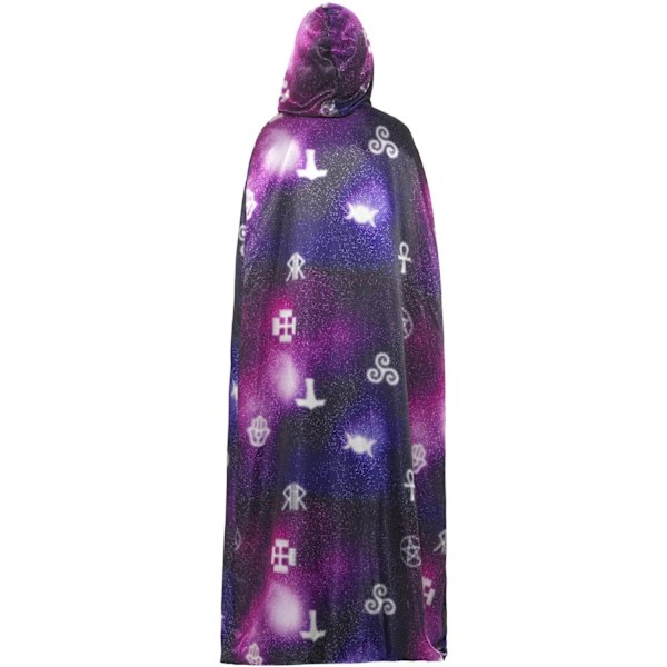 Smiffys Unisex Vuxen Spellbound Tie Dye Cape One Size Svart/Lila Black/Purple One Size