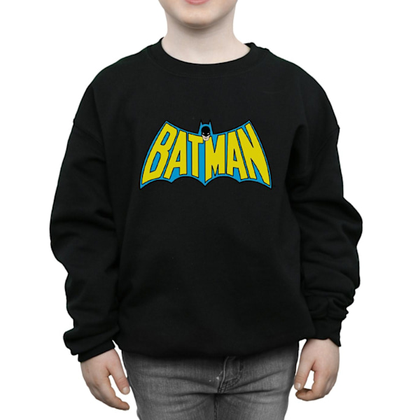 DC Comics Boys Batman Retro Logo Sweatshirt 9-11 år Svart Black 9-11 Years