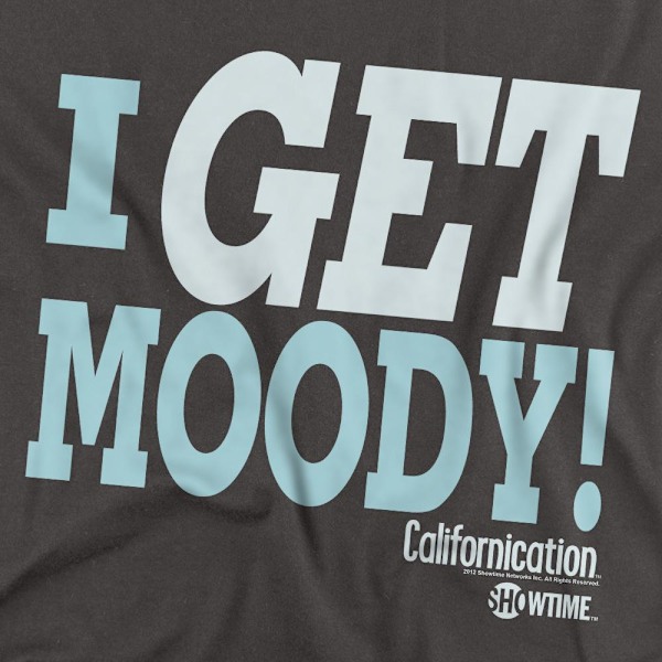 Californication Unisex Vuxen I Get Moody T-Shirt M Kolgrå Charcoal M