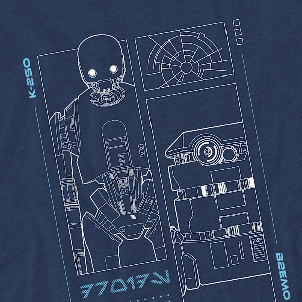 Star Wars: Andor Unisex Vuxen Droids T-Shirt XXL Heather Navy Heather Navy XXL