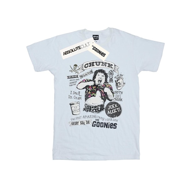 The Goonies Damtröja för kvinnor/damer Chunk Jerk Alert i bomull - S White XL