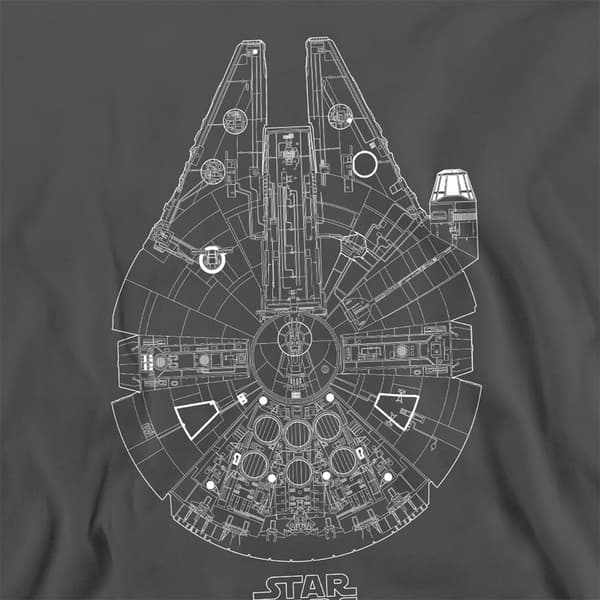 Star Wars Unisex Vuxen Millenium Lines Sweatshirt L Kolgrå Charcoal L
