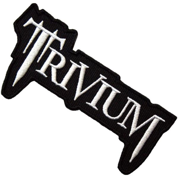 Trivium Classic Vävt Logotyp Stryk På Patch One Size Svart/Vit Black/White One Size
