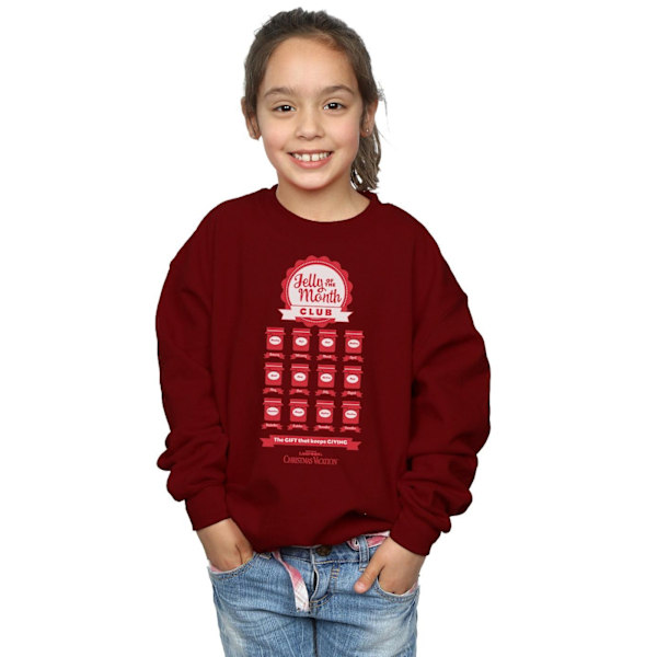 National Lampoon's Christmas Vacation Girls Jelly Club Sweatshirt Burgundy 5-6 Years