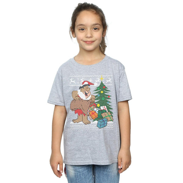 The Flintstones Girls Jul Fair Isle Bomull T-shirt 12-13 Sports Grey 12-13 Years